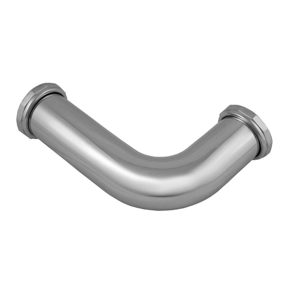 2'' x 5'' x 7'' Chrome Plated Closet Flush Elbow with Nuts 20 Gauge