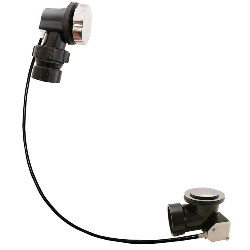 1-1/2''-27'' ABS Tubular Cable Drive Bath Waste 1/2 Kit Chrome Plated