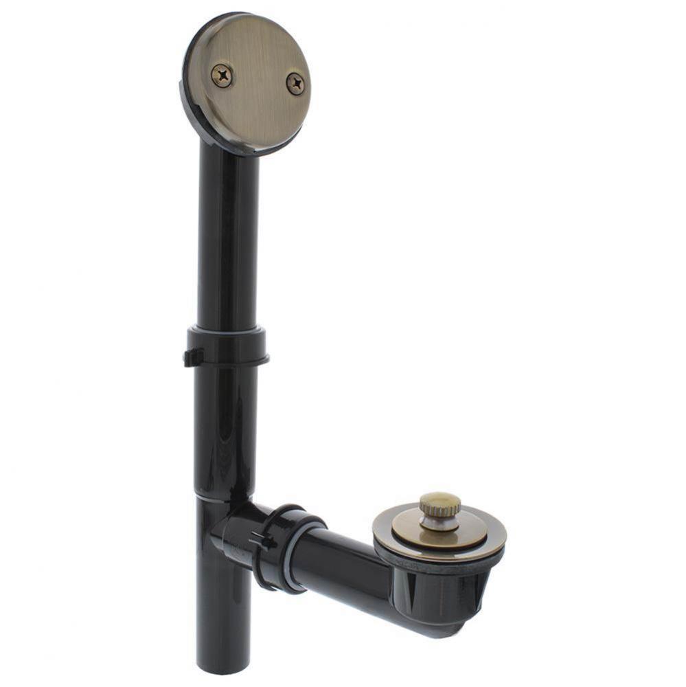 Antique Brass ABS Two-Hole Tubular Friction Lift Full Kit