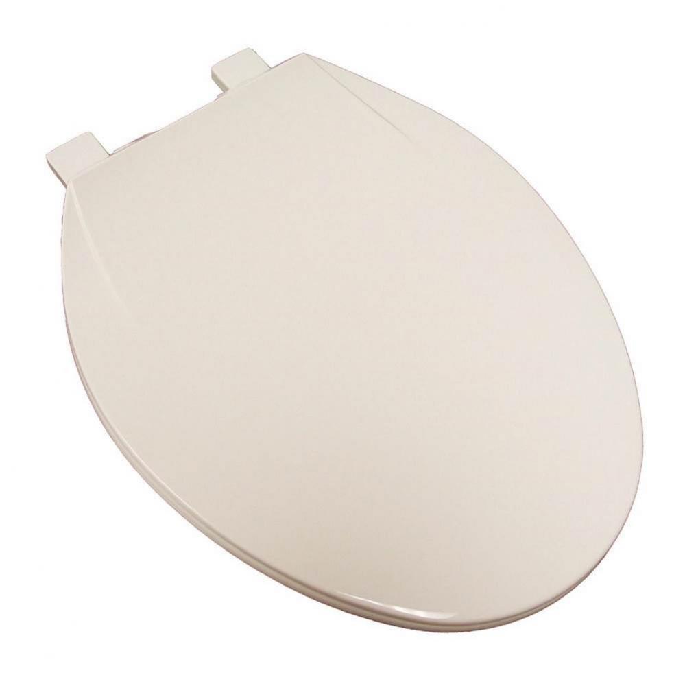 Economy Plastic, White, Elongated, Closed Front with Cover