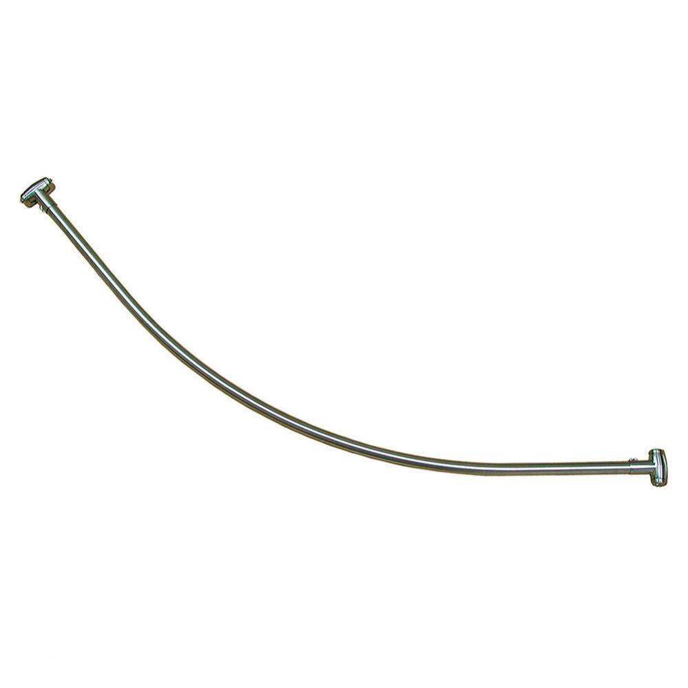 Satin Nickel Contoured Shower Rod