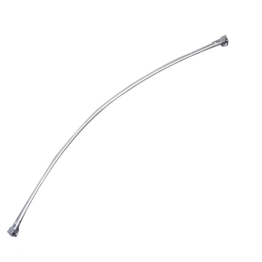 Chrome Plated Contoured Shower Rod with Bracket