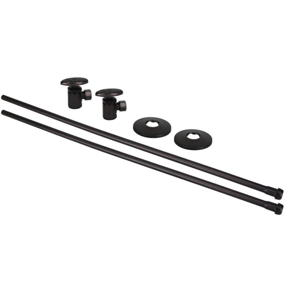 Oil Rubbed Bronze 3/8'' x 20'' Lavatory Supply and 3/8'' x 5/8'