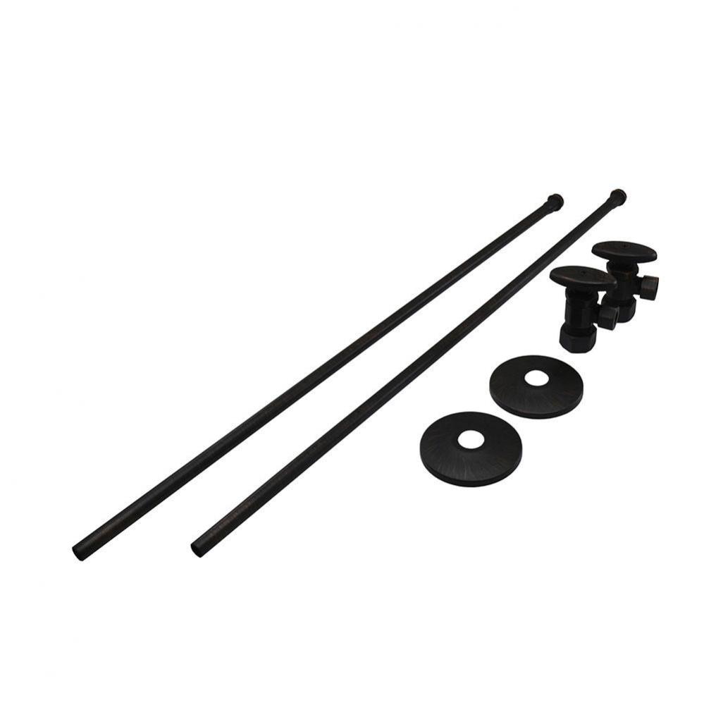 Old World Bronze 3/8'' x 20'' Lavatory Supply and 3/8'' x 5/8'&