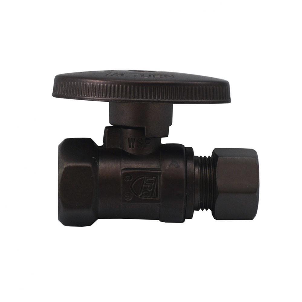 Oil Rubbed Bronze Compression Straight Stop 3/8'' FIP x 3/8'' OD