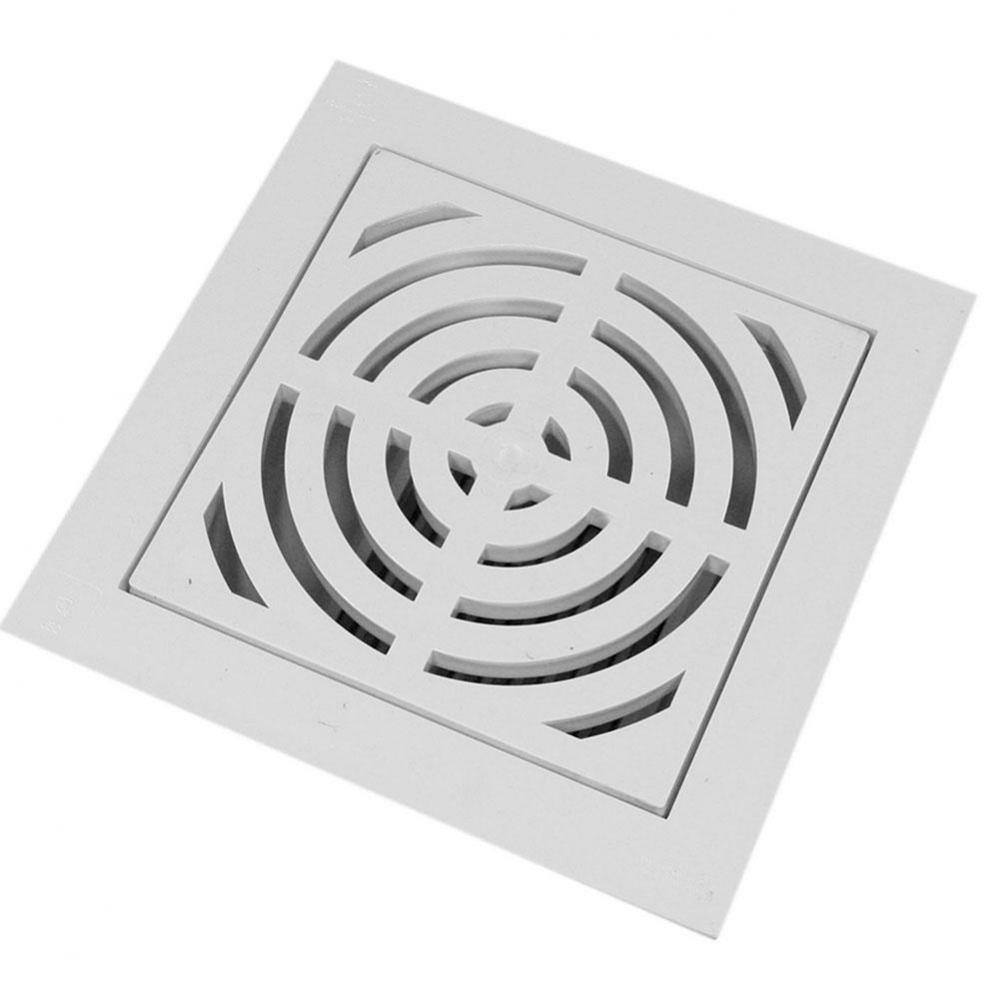 4'' PVC Pipe Fit Floor Sink with Full Top Grate and Flat Bottom Grate