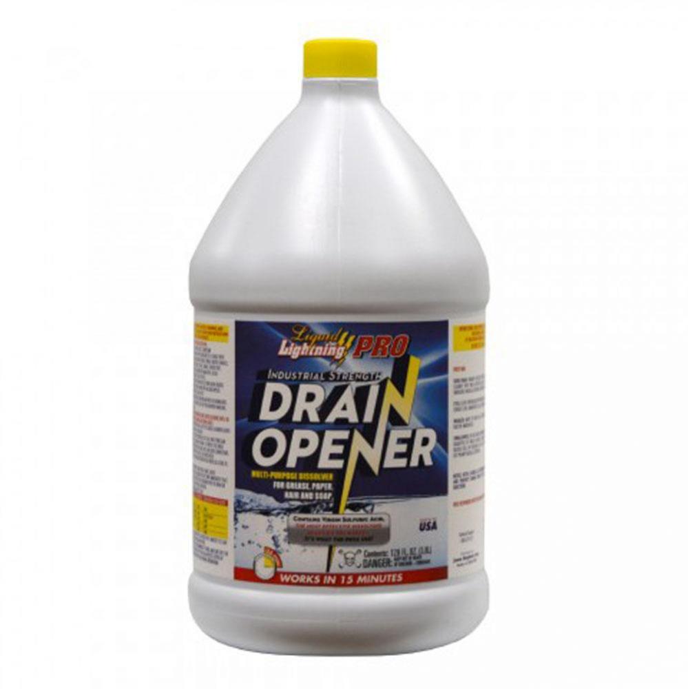 1 Gallon, Liquid Lightning Pro Drain Opener, Carton of 4