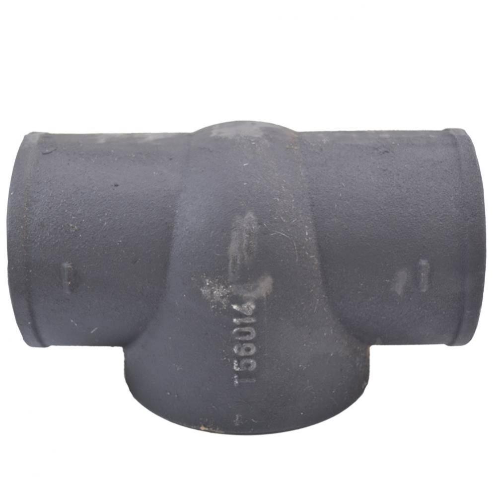 2'' x 2'' No Hub Test Tee Less Plug - 6-3/8'' Length