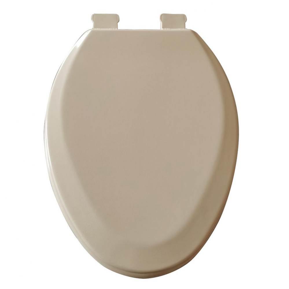 Premium Molded Wood Seat, Bone, Elongated Closed Front with Cover and Adjustable QuicKlean Hinge