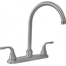 Jones Stephens 1558033 - TWO HANDLE GOOSENECK KITCHEN FAUCET SN