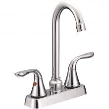 Jones Stephens 1822025 - Chrome Plated Two Handle Gooseneck Bar Faucet