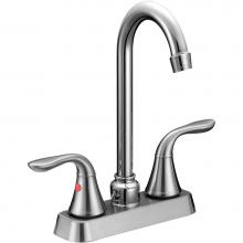 Jones Stephens 1822026 - Brushed Nickel Two Handle Gooseneck Bar Faucet