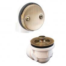 Jones Stephens B0711AB - Antique Brass PVC Standard Two-Hole Schedule 40 Lift and Turn Half Kit