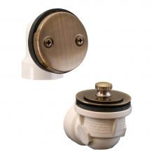 Jones Stephens B0715AB - Antique Brass Standard Two-Hole Schedule 40 Friction Lift Half Kit