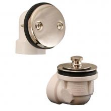 Jones Stephens B0715PN - Polished Nickel Standard Two-Hole Schedule 40 Friction Lift Half Kit