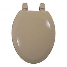 Jones Stephens C014WD30 - Deluxe Molded Wood Seat, Fawn Beige, Elongated Closed Front with Cover