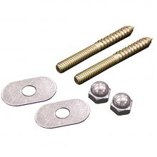 Jones Stephens C02300 - 50 Pairs of 1/4'' x 2-1/2'' Brass Closet Screws with Oval Washers and Nuts, Ba