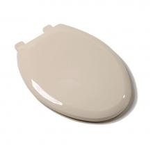 Jones Stephens C2200S01 - Slow-Close Premium Plastic Seat, Bone, Elongated Closed Front with Cover