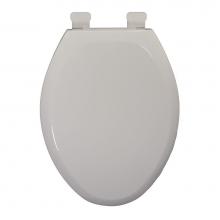 Jones Stephens C2200S04 - Slow-Close Premium Plastic Seat, Cotton White, Elongated Closed Front with Cover