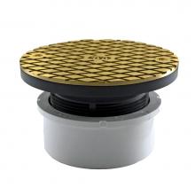 Jones Stephens C59001 - 4'' PVC Hub Fit Base Cleanout with 3-1/2'' Plastic Spud and 6'' Poli