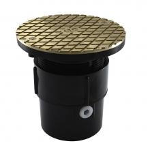 Jones Stephens C59013 - 3'' x 4'' ABS Pipe Fit Base Cleanout with 3-1/2'' Plastic Spud and 6