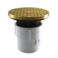 Jones Stephens C59014 - 3'' x 4'' PVC Pipe Fit Base Cleanout with 3-1/2'' Plastic Spud and 6