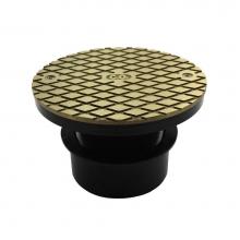 Jones Stephens C59023 - 4'' ABS Inside Pipe Fit Base Cleanout with 3'' Plastic Spud and 6''