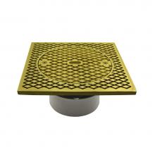 Jones Stephens C59028 - 4'' PVC Inside Pipe Fit Base Cleanout with 3'' Plastic Spud and 7''