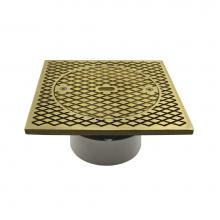 Jones Stephens C59030 - 4'' PVC Inside Pipe Fit Base Cleanout with 3'' Plastic Spud and 7''