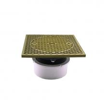 Jones Stephens C59052 - 4'' PVC Inside Pipe Fit Base Cleanout with 3-1/2'' Plastic Spud and 7'&ap