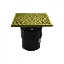 Jones Stephens C59055 - 3'' x 4'' ABS Pipe Fit Base Cleanout with 3-1/2'' Plastic Spud and 7