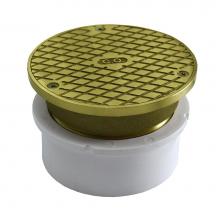 Jones Stephens C59060 - 4'' PVC Hub Fit Base Cleanout with 3-1/2'' Metal Spud and 5'' Polish
