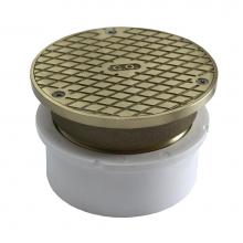 Jones Stephens C59062 - 4'' PVC Hub Fit Base Cleanout with 3-1/2'' Metal Spud and 5'' Nickel