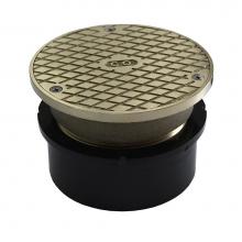 Jones Stephens C59063 - 4'' ABS Hub Fit Base Cleanout with 3-1/2'' Metal Spud and 5'' Nickel