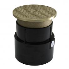 Jones Stephens C59067 - 4'' ABS Over Pipe Fit Base Cleanout with 3-1/2'' Metal Spud and 5''