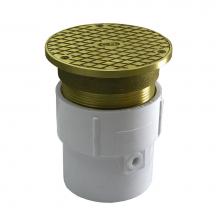 Jones Stephens C59068 - 3'' x 4'' PVC Pipe Fit Base Cleanout with 3-1/2'' Metal Spud and 5&a