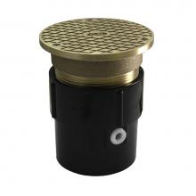 Jones Stephens C59071 - 3'' x 4'' ABS Pipe Fit Base Cleanout with 3-1/2'' Metal Spud and 5&a