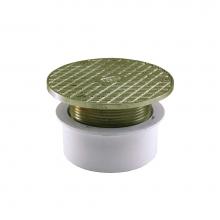 Jones Stephens C59092 - 4'' PVC Inside Pipe Fit Base Cleanout with 3'' Metal Spud and 5'' Po