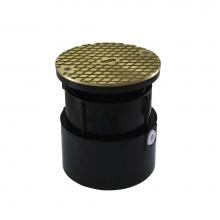 Jones Stephens C59214 - 4'' ABS Over Pipe Fit Base Cleanout with 3-1/2'' Plastic Spud and 5'&apos