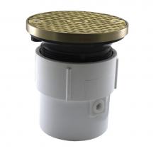 Jones Stephens C59219 - 3'' x 4'' PVC Pipe Fit Base Cleanout with 3-1/2'' Plastic Spud and 5