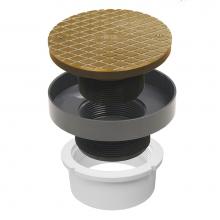 Jones Stephens C59240 - 4'' PVC LevelBest Hub Fit Cleanout with 3'' Plastic Spud and 5'' Nic