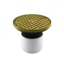 Jones Stephens C60030 - 3'' PVC Over Pipe Fit Base Cleanout with 3'' Plastic Spud and 6'' Po