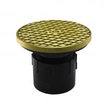 Jones Stephens C60031 - 3'' ABS Over Pipe Fit Base Cleanout with 3'' Plastic Spud and 6'' Po