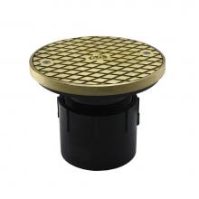 Jones Stephens C60033 - 3'' PVC Over Pipe Fit Base Cleanout with 3'' Plastic Spud and 6'' Ni