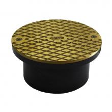 Jones Stephens C60041 - 4'' ABS General Purpose Access Fitting with 6'' Polished Brass Cover