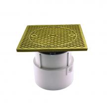 Jones Stephens C60050 - 4'' PVC Over Pipe Fit Base Cleanout with 3-1/2'' Plastic Spud and 7'&apos