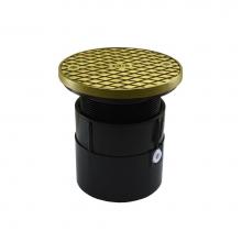 Jones Stephens C60077 - 4'' ABS Over Pipe Fit Base Cleanout with 4'' Plastic Spud and 6'' Po