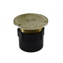 Jones Stephens C60085 - 3'' ABS Over Pipe Fit Base Cleanout with 3'' Metal Spud and 5'' Nick