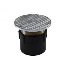 Jones Stephens C60089 - 3'' ABS Over Pipe Fit Base Cleanout with 3'' Metal Spud and 5'' Chro