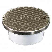 Jones Stephens C60146 - 4'' PVC General Purpose Cleanout with 6'' Nickel Bronze Cover with Ring